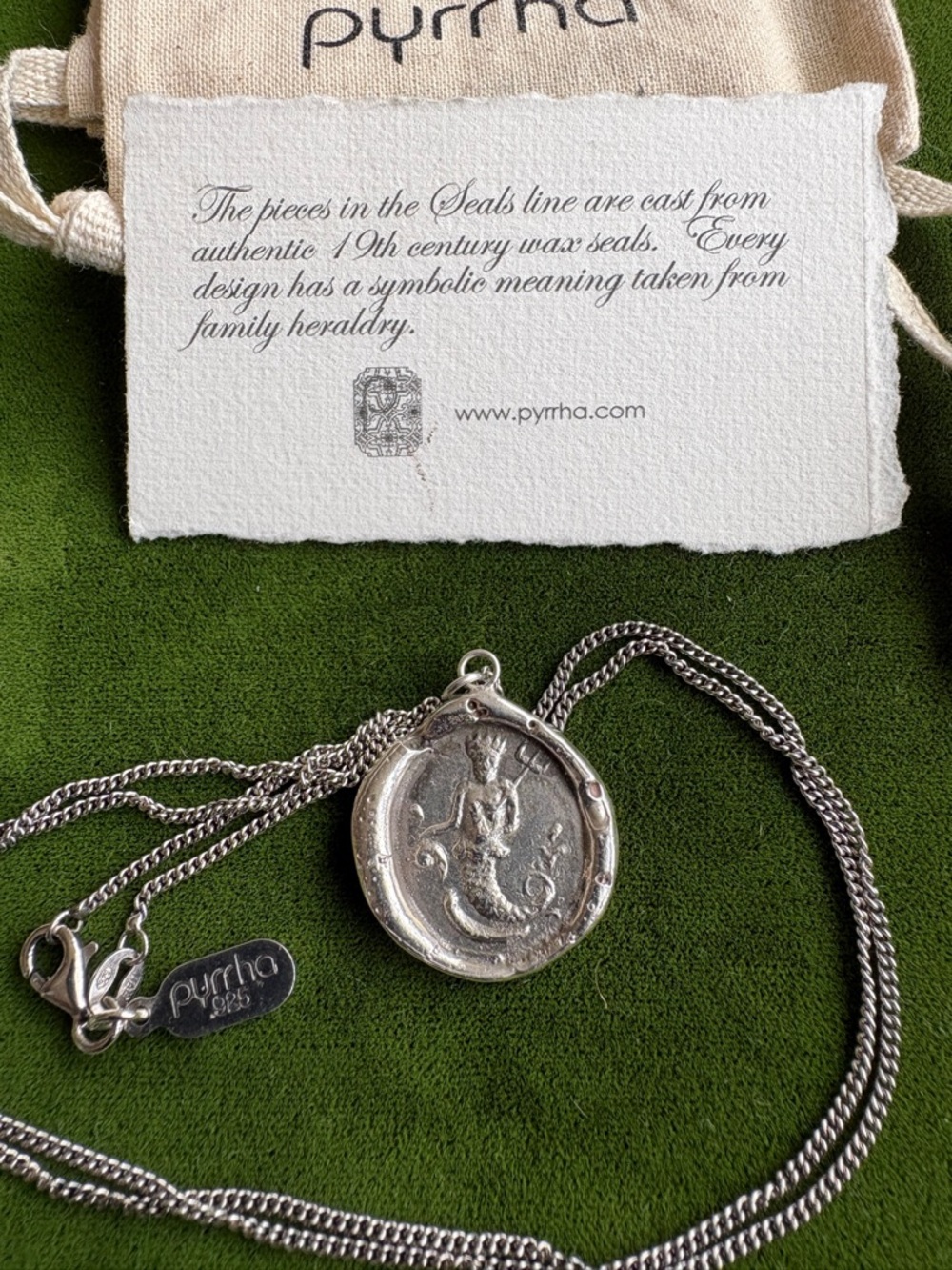 🕊️ PYRRHA Retired “Neptune/Poseidon” Talisman Necklace, Unisex, 22” Chain - Picture 3 of 10